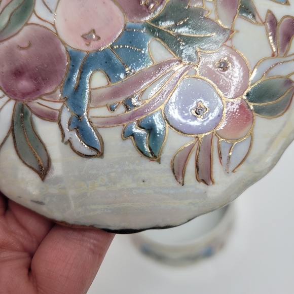 Vintage ceramic trinket box with pears - Picture 6 of 13